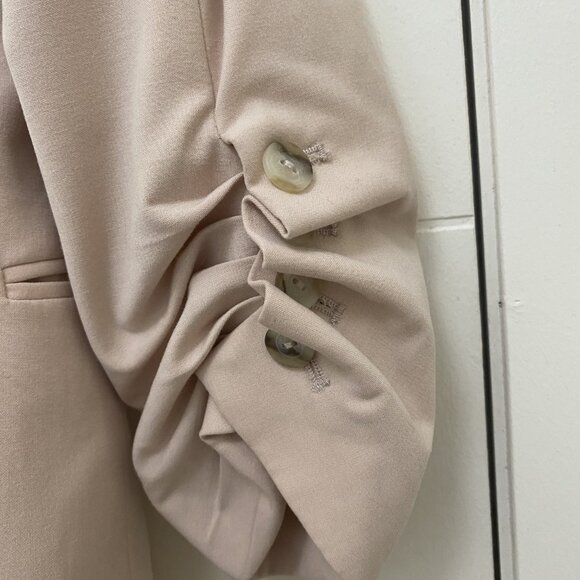 Elizabeth and James Pink Blazer with Ruched Sleeve - Picture 3 of 5